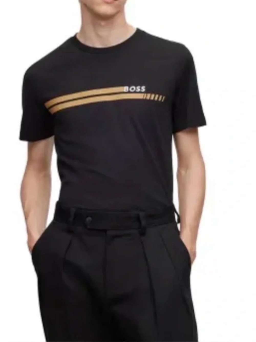 Hugo BOSS Tessler 197 Short Sleeve T-shirt Black size Medium